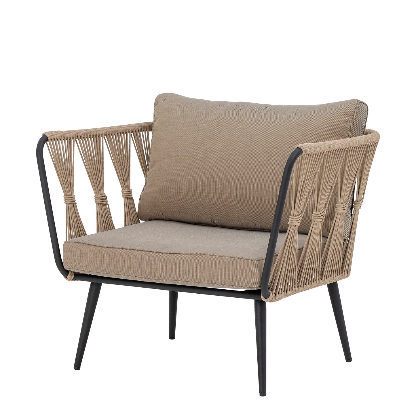 Loungesessel Pavone, Braun, Metall