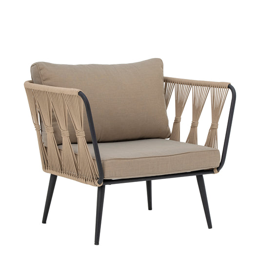 Loungesessel Pavone, Braun, Metall