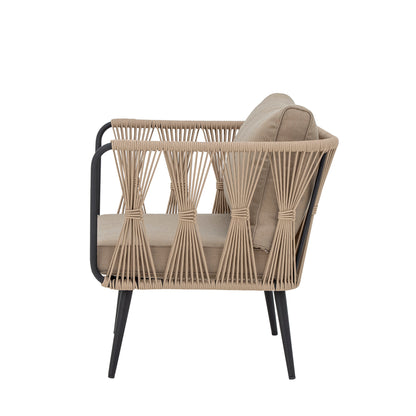 Loungesessel Pavone, Braun, Metall