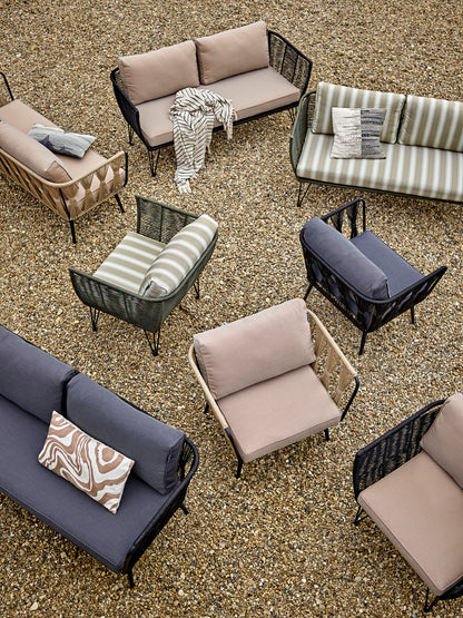 Loungesessel Pavone, Braun, Metall