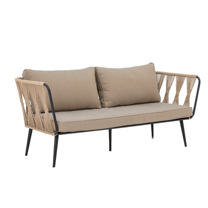 Sofa Pavone, Braun, Metall