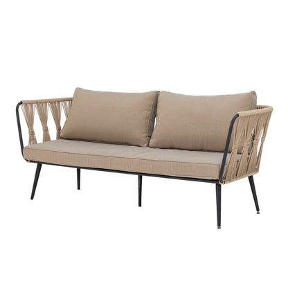 Sofa Pavone, Braun, Metall