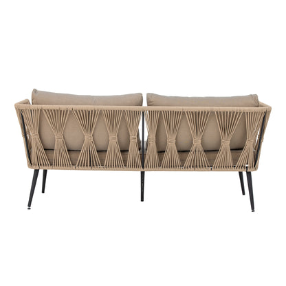 Sofa Pavone, Braun, Metall