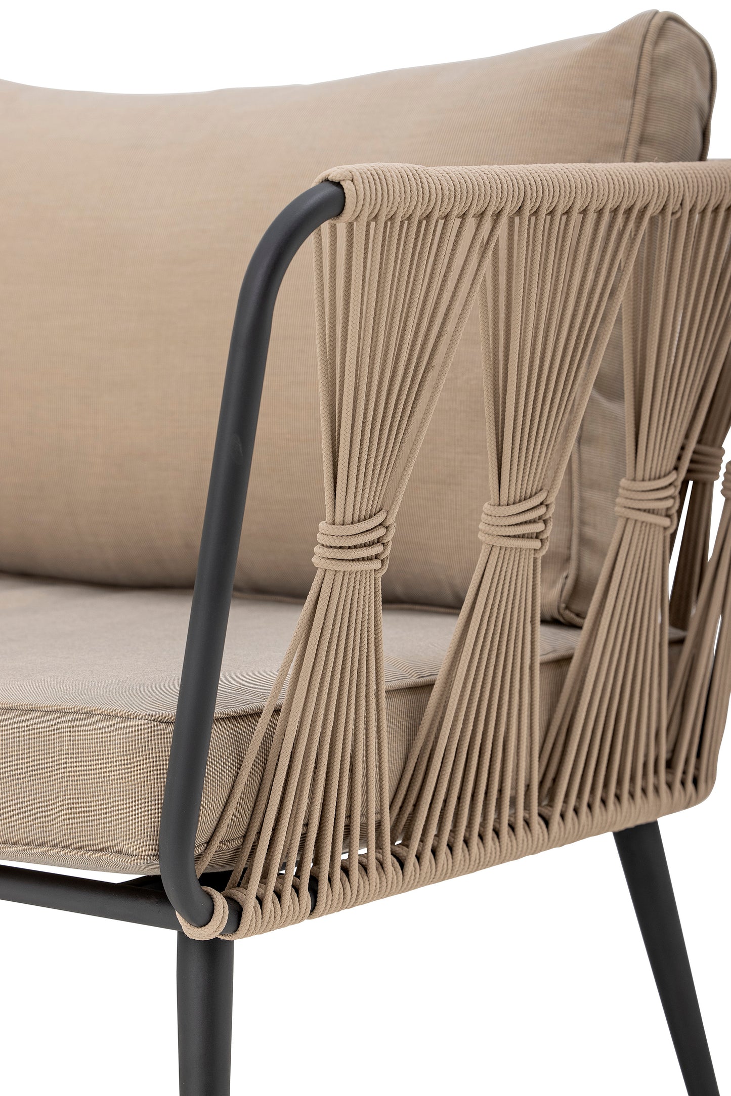 Sofa Pavone, Braun, Metall
