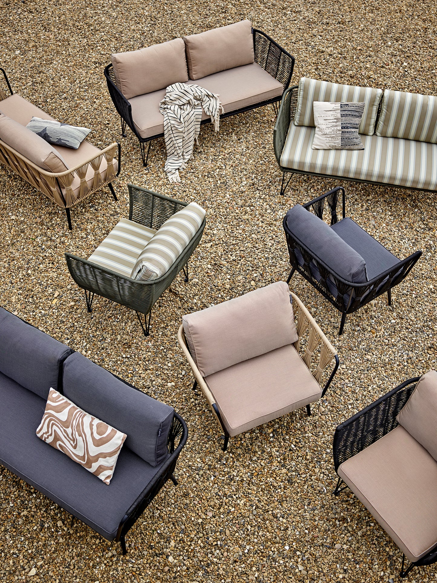 Sofa Pavone, Braun, Metall