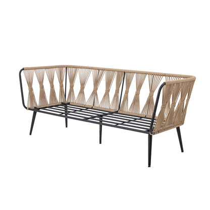 Sofa Pavone, Braun, Metall