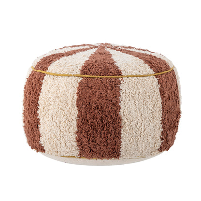 Pouf Charoline, Braun, Baumwolle