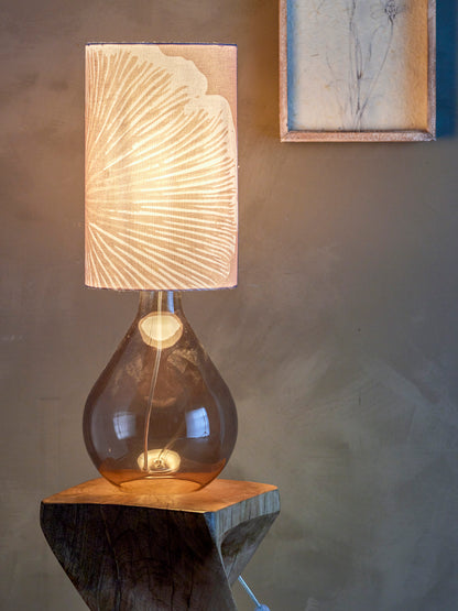 Tischlampe Leni, Braun, Glas