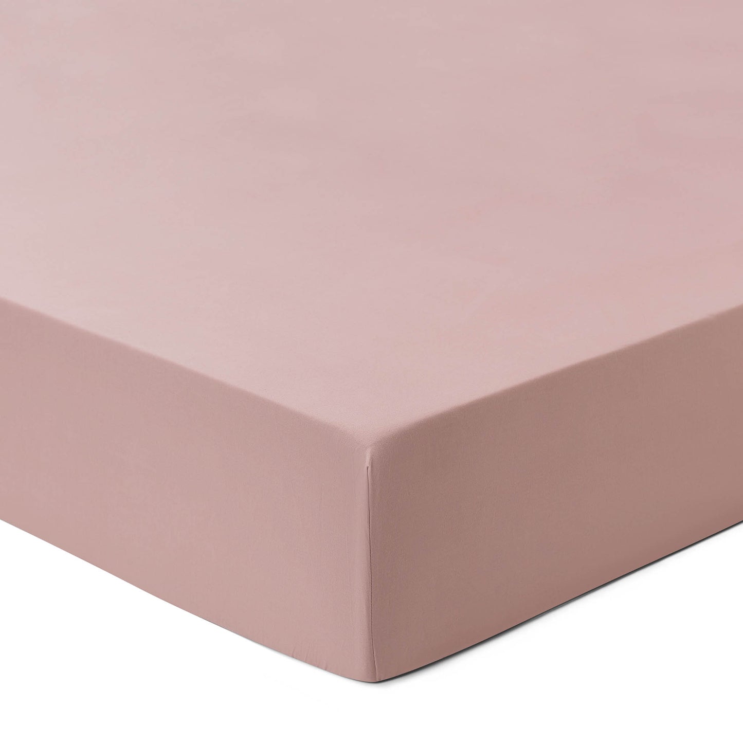 Baumwoll-Spannbettlaken Mata, Blasses Rosa